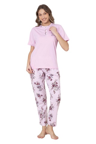 Abbas Erdem Erdem Kısa Kollu Pijama Takımı Dfn005 PEMBE