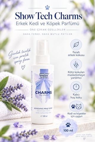 Showtech Charms Erkek Kedi Ve Köpek Parfümü 100 Ml