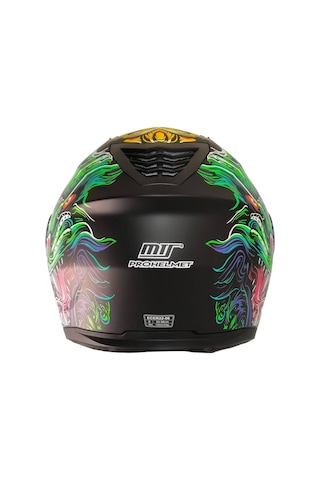 Motosiklet Çene Açılır Kask Güneş Vizörlü Ece 22.06 Sertifikalı New Motor Kaskı V2 Dragon Çok Renkli