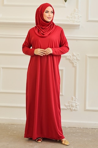 Tek Parça Namaz Elbisesi 796 - Kırmızı