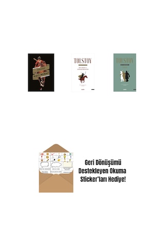 Hacı Murat + Tolstoy Bütün Eserleri 14 + Tolstoy Bütün Eserleri 13 Ciltli + Okuma Sticker'ları