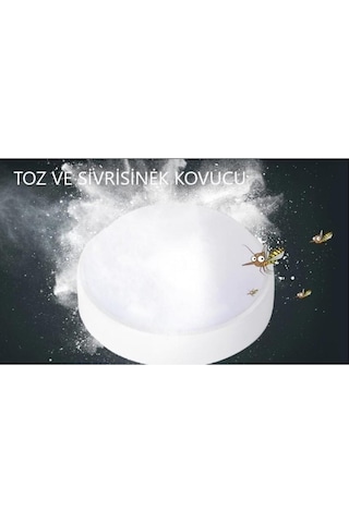 Balkon Lambası Teras Lambası Artos 15w Yuvarlak Beyaz Banyo Lambası 6400k Beyaz Işık Tavan Lambası Beyaz