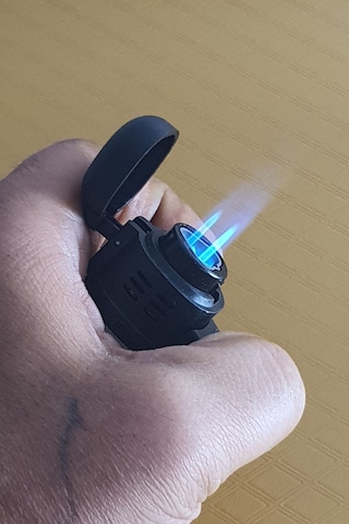 3 lü turbo kamp ve puro çakmağı siyah Siyah