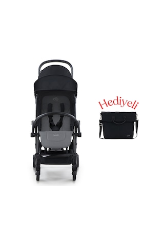 Bumprider Connect³ Bebek Arabası Black-Grey Melange + Yan Bakım Çantası