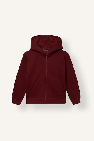 Defacto Basıc Düz Kapüşonlu Kalın Sweatshirt Kumaşı Hırka Kız Çocuk C8110a826aubr204 Bordo-br204