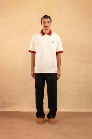 Obey Krema Rengi Piqué Pamuk Polo Tişört - Yansımalı 'd' Nakışlı, Drôle De Monsieur Krem