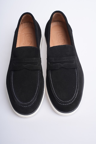 Fame Step Hakiki Deri Erkek Loafer Ayakkabı Süet Günlük Rahat Casual Mokasen Siena siyah