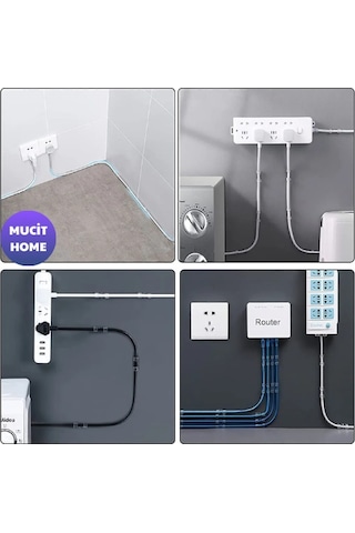Mucit Home 40adet Kablo Düzenleyici Duvar Fayans Cam Kablo Tutucu Yapışkanlı Klips Kablo Sabitleme