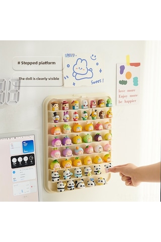 Moveevo Duvar Montajlı Lego Ve Oyuncak Gösterge Kutusu, Toz Koruyucu Kapaklı, Parçacık Depolama Rafı 1 Adet, Yapıştırıcı Yontem