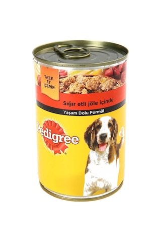Pedigree Jöle İçinde Sığır Etli Konserve Yetişkin Köpek Maması 12 x 400 G
