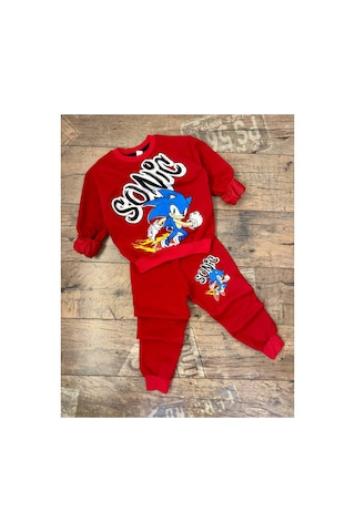 Süslü Kids Erkek Çocuk 2ip Mevsimlik Uzun Kollu Baskılı Takım Kırmızı Süslü Kids Erkek Çocuk 2ip Mevsimlik Uzun Kollu Baskılı Takım Kırmızı