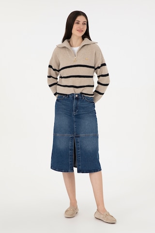 U.s. Polo Assn. Kadın Mavi Etek Jean 50291114-dn0022 Çok Renkli