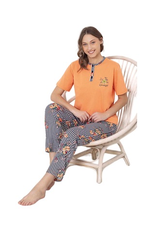 Abbas Erdem Erdem Kısa Kollu Pijama Takımı Dfn005 sari