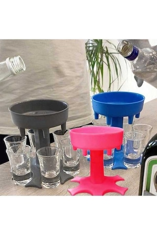 Novahub 6 Shot Cam Dağıtıcı Tutucu, 6 Yollu Şarap Bardağı, Raf Soğutucu, Bira İçecek Dağıtıcı, Shot Buddys Kokteyl Dağıtıcı Tutucu, Pembe Bar, 7 Adet