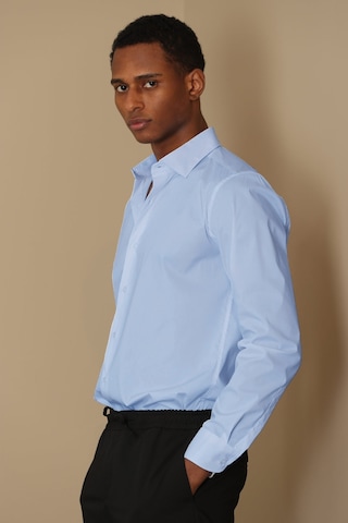 Lufian Austın Erkek Klasik Gömlek Slim Fit Mavi 111010514100300 Mavi