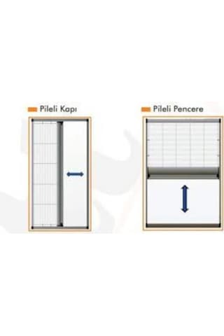 Pileli Sineklik Kapı Ve Pencere Farklı Renk