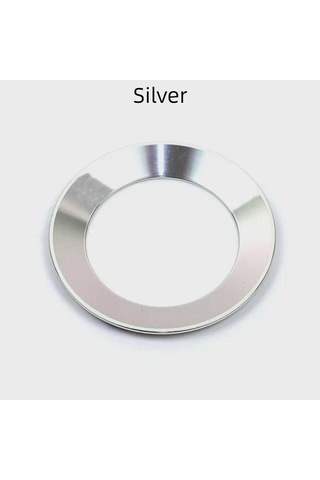 Araba Stil Direksiyon Amblemi Dekoratif Daire Halka Aksesuarları Gümüş