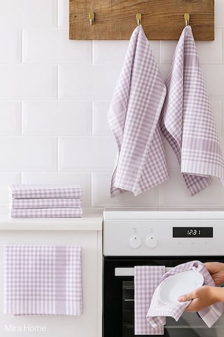 5 Li Mutfak Kurulama Bezi Alman Peçetesi 100 Pamuklu Lila