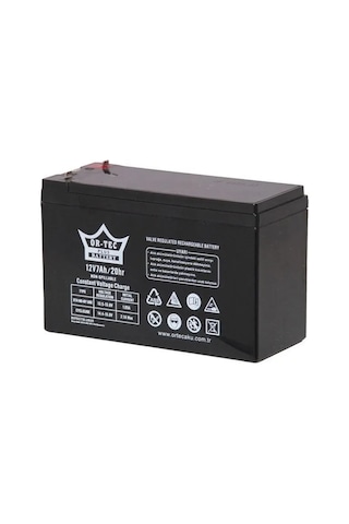 Black 12v 7ah Bakımsız Alarm Sistemi Aküsü