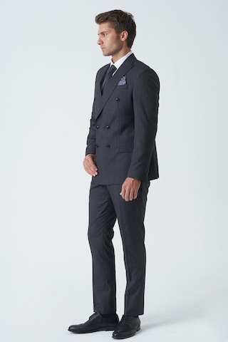 White Stone Leeds T2472 Slim Fit 6 Drop Kruvaze Takım Elbise Desenli-desenli Çok Renkli