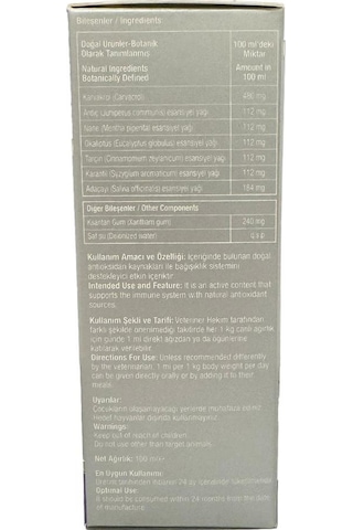 Bactesil Köpekler için Bağışıklık Sistemi ve Tüy Güçlendirici Esansiyel Yağ 100 ML