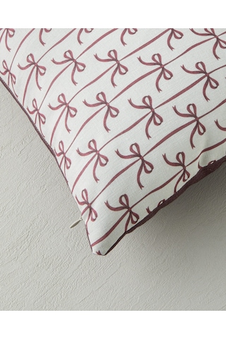 English Home Amaris Dolgulu Kırlent 35x50 Cm Kırmızı - Bej
