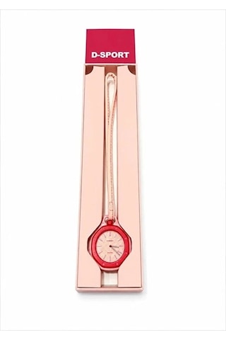 Vothoon Renkli Lüks Saat Tasarımlı Çanta Süsü Bag Charm Anahtarlık Pembe