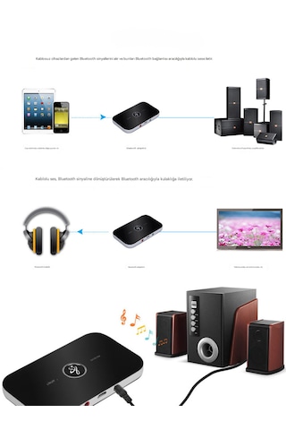 Bluetooth Ses Adaptör Bluetooth Wireless Receiver Aux Usb Rca Wireless Araç Hoparlör Bluetooth Kiti
