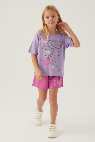 Frozen Elsa Lila Kız Çocuk Şort Takım 5274-42768 Lila