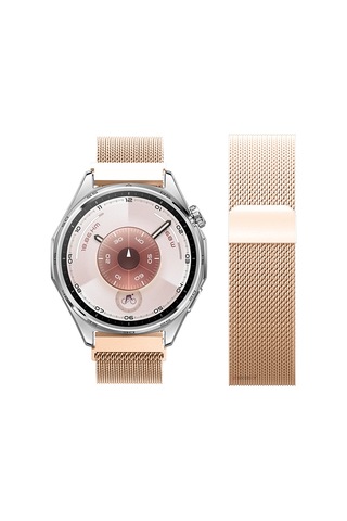 Huawei Watch Gt6 46mm Uyumlu Manyetik Milanese Loop Metal Kordon