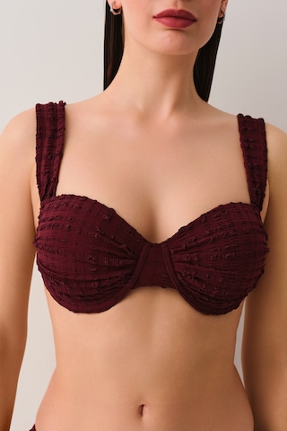 Suwen Nora Balenli Bikini Üst Sb25660080080 Mürdüm