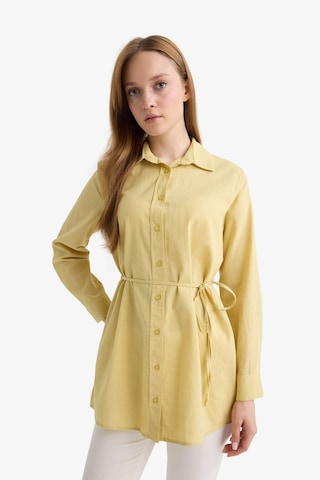 Defacto Regular Fit Poplin Bağlamalı Uzun Kollu Gömlek Tunik D4160ax25smkh520 Haki