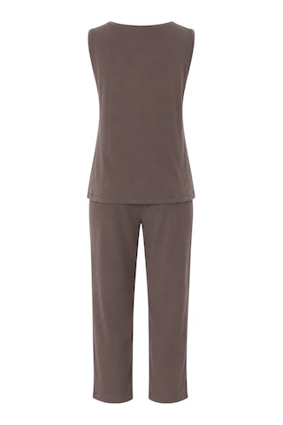 Mixray 2117 Kadın Basic Relax Fit Atlet Pantolon İkili Takım Kahve