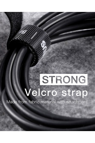 Shineyee Siyah 3 Metre Kesilebilir Yeniden Kullanılabilir Pp+flanel Yuvarlak Velcro Paten Bandı Siyah