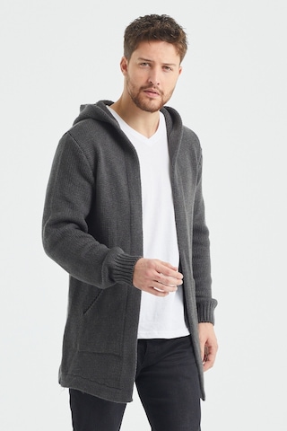 Tarz Cool Erkek Füme Desenli Triko Hırka- Hrk8085r01s Füme