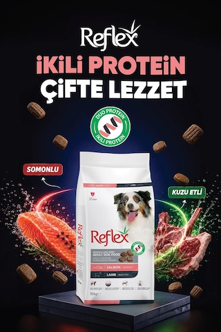 Tr Duo Protein Somonlu Ve Kuzu Etli Orta Ve Büyük Irk Yetişkin Köpek Maması 10 Kg