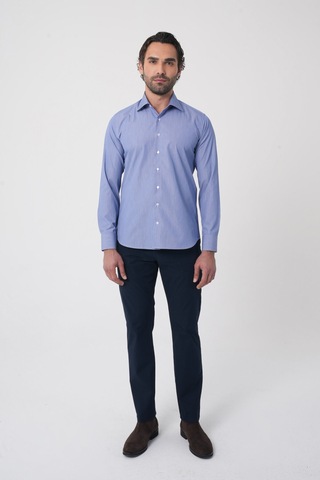 Bisse Uzun Kollu Klasik Yaka Erkek Lacivert Regular Fit Gömlek Gmczg252019 C39 Lacivert