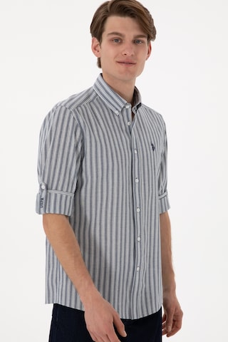 U.s. Polo Assn. Erkek Mavi Gömlek Desenli 50306349-vr036 Mavi