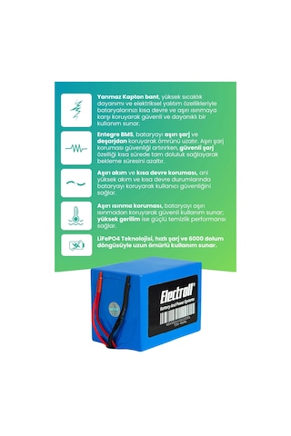Zlin Troya Batarya Ultra Yüksek Kapasite Lifepo4 72v 45ah Elektrikli Motosiklet Bataryası