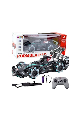 Buhar Atan Uzaktan Kumandalı F1 Arabsı Siyah Çok Renkli