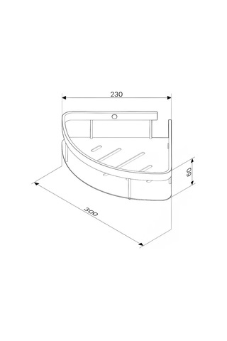 Potato Banyo İçin Tekli Köşe Rafı, Dökme Tabanlı Paslanmaz Çelik 233010222 Krom