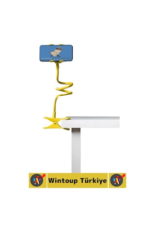 Wintoup Dayanıklı Spiral Gövdeli Güçlü Güvenli Tutuş Oynar Başlıklı Çok Şık Estetik Akrobat Telefon Tutucu