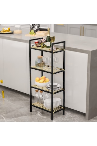 Bino Çok Amaçlı Düzenleyici Banyo Dolabı Mutfak Rafı Makyaj Ve Aksesuar Dolabı Telli Organizer Düzenleyici