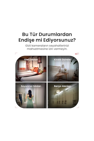Ugreen Gizli Kamera Dedektörü, Usb Şarjlı Taşınabilir Gizlilik Koruma Cihazı, 35579