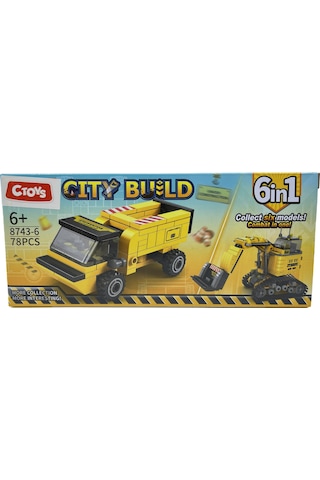 Lelebrother City Build İş Makinesi Seti Eğitici Blok Oyuncak No-6