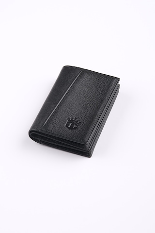 Ancora Leather Hakiki Deri Minimal Kartlık-26206 Siyah