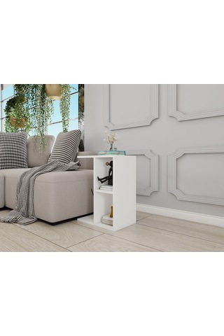 İvriz Yan Sehpa Beyaz Renk