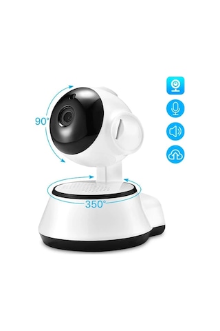 Ally V380 1080p Hd Gece Görüşlü Hareket Sensörlü Wıfı Güvenlik Kamerası- 5775 Beyaz