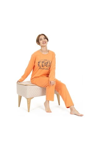 Sude Homewear M952 Penye Kadın Pijama Takımı Turuncu