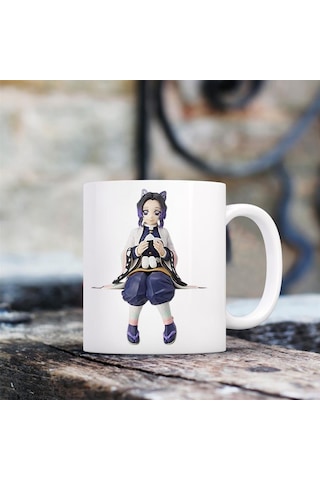 Anime Demon Slayer Shinobu Kocho Choko-burun Tasarımlı Kupa Bardak 3218 Siyah